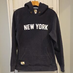 Tracksmith Black Hoodie Sweatshirt New York Print